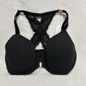 Cacique Lane Bryant 34DDD Black Bra Underwire Plus Size C622-F5860